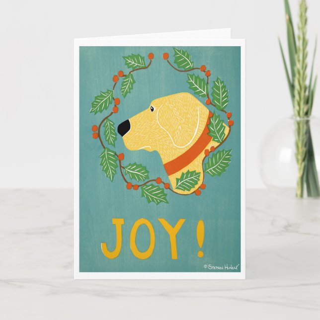 Cartão De Festividades Joy Greeting Card - Stephen Huneck (Frente)