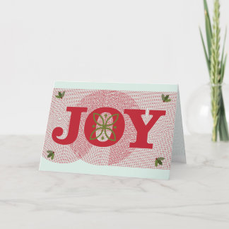 Cartão De Festividades JOY Holiday Card