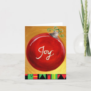 Cartão De Festividades Joy Holiday Card by Alicia L. McDaniel