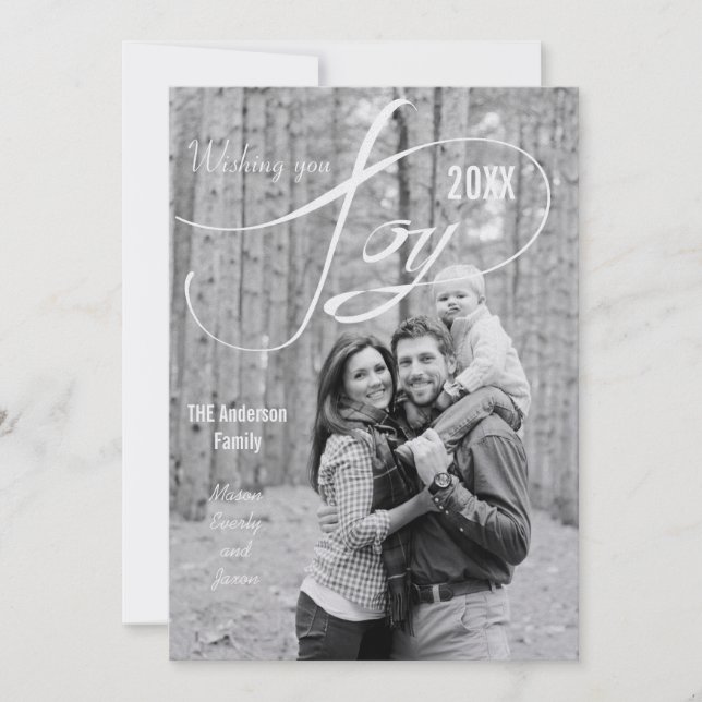 Cartão De Festividades Joy Holiday Natal Mint (Frente)