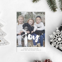 Joy Inspirational Christmas Family Photo