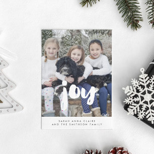 Cartão De Festividades Joy Inspirational Christmas Family Photo
