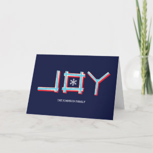 Cartão De Festividades JOY manuscrito