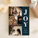 Cartão De Festividades Joy Modern Blue Christmas 3 Photo Collage<br><div class="desc">Cartão de Feriado de Colagem de Fotos do Natal Azul Moderno 3. Envie cartões de natal personalizáveis e personalizados a amigos,  colegas e familiares em cartões de estilo simples,  chic,  elegantes e modernos de design fotofestivo,  minimalista natural! Abaixo,  a caligrafia apresenta sua mensagem de saudação personalizada na tipografia moderna.</div>