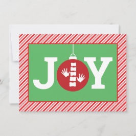 Cartão De Festividades JOY Ornament Stripes Chiroprace Natal Flat