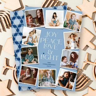 Cartão De Festividades Joy Peace Love & Light Hanukkah 10 Foto instantâne