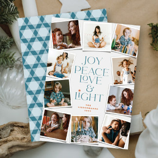 Cartão De Festividades Joy Peace Love & Light Hanukkah 10 Foto instantâne