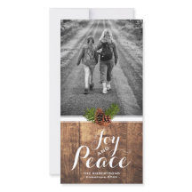 Joy Peace Natal Deseja Fotografia Pinecones