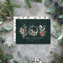 JOY Pine Cone Red Berry Birds Natal Verde