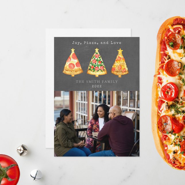 Cartão De Festividades Joy Pizza Adorava Foto de Quadro de Natal (Criador carregado)