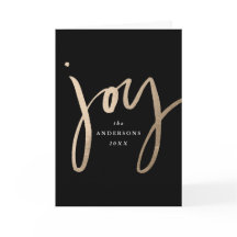 Joy Preto com Letra Moderna e Dourada Não Foto