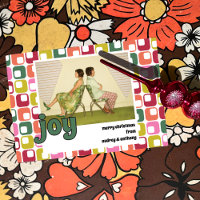 Joy Retro 1970s Lettering Photo Christmas