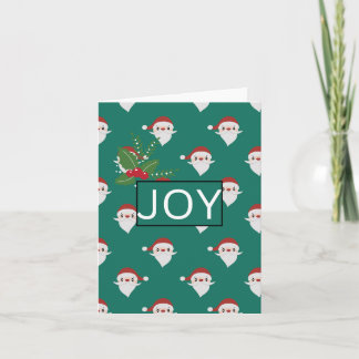 Cartão De Festividades Joy Santa Pattern Christmas Pocket Folder