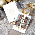 Cartão De Festividades Joy to the World 6 Custom Photos Collage<br><div class="desc">Joy to the World 6 Custom Photos Collage Holiday Card. AVISO IMPORTANTE: Esta design faz parte de uma coleção e tem outros elementos coordenados que podem encontrar na minha loja. Às vezes, pode ser difícil alinhar esteticamente e colocar textos ou iniciais nos designs, se me disser e eu farei por...</div>