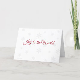 Cartão De Festividades Joy to the World: Aproveite os prazeres simples. H
