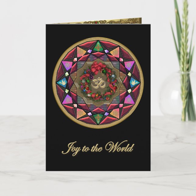 Cartão De Festividades Joy to the World Christmas Card (Frente)