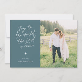 Cartão De Festividades Joy to the World Handwriting Religious Christmas