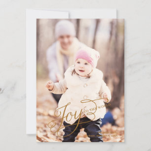 Cartão De Festividades Joy to the World - Holiday Photo Card