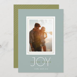 Cartão De Festividades Joy To The World Photo Holiday Card