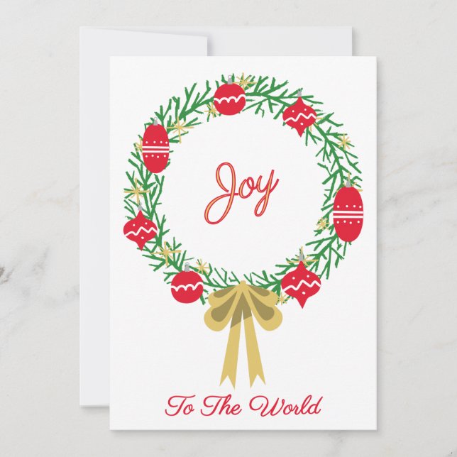 Cartão De Festividades Joy to the World | Psalm 98 Inspired Religious  (Frente)