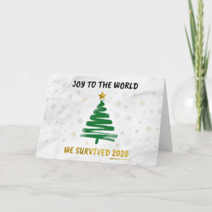 Cartão De Festividades Joy To The World Survived 2020 Personalized