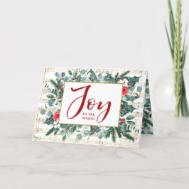 Cartão De Festividades Joy to the World Year in Review Photo