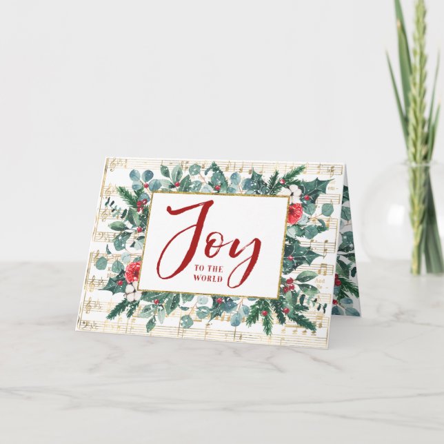 Cartão De Festividades Joy to the World Year in Review Photo (Frente)