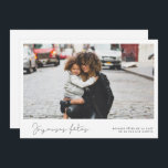 Cartão De Festividades Joyeuses Fêtes Carte de voeu - minimaliste<br><div class="desc">Un style Simple et élégant pour cette carte de voeu en français,  personalizável avec votre photopicture.</div>