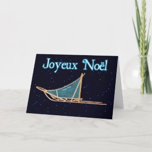 Cartão De Festividades Joyeux Noёl - Dog Sled