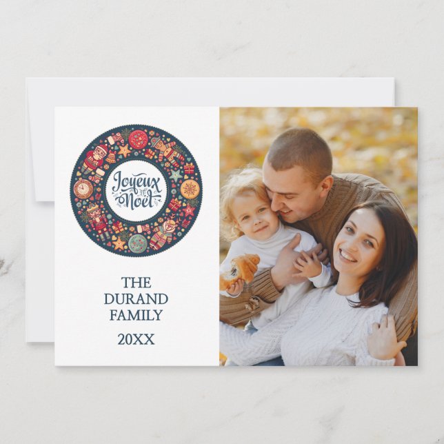 Cartão De Festividades Joyeux Noel (Frente)