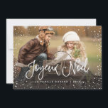 Cartão De Festividades Joyeux Noël | Carte de Noël<br><div class="desc">Foto do avec de Carte de Noël e la concepção de la neige</div>