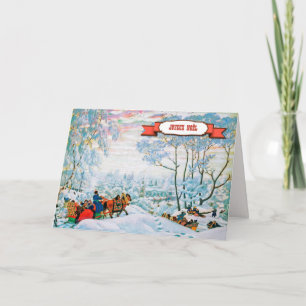 Cartão De Festividades Joyeux Noël. Christmas Cards in French