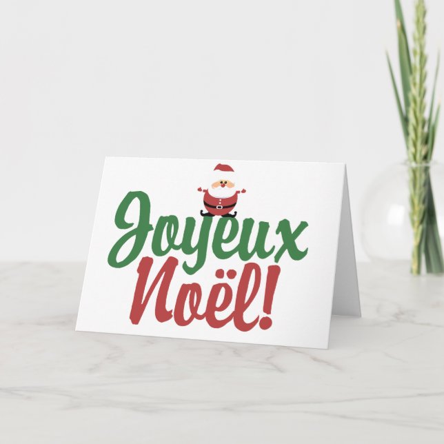 Cartão De Festividades Joyeux Noel Feliz Natal (Frente)