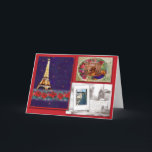 CARTÃO DE FESTIVIDADES JOYEUX NOEL NOTRE DAME GREETING<br><div class="desc">postcard from paris,  french theme christmas greeting,  My Paris ramblings with paris sights and meticulous hand drawn landscapes by judithchengart</div>