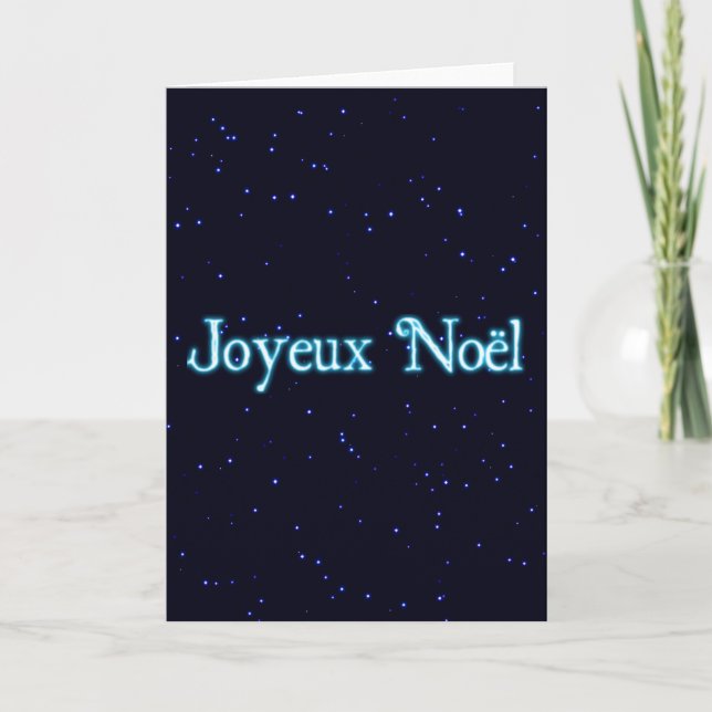 Cartão De Festividades Joyeux Noel On Starfield (Frente)