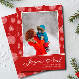 Cartão De Festividades Joyeux Noël Red Christmas Decoration (Foto de deco