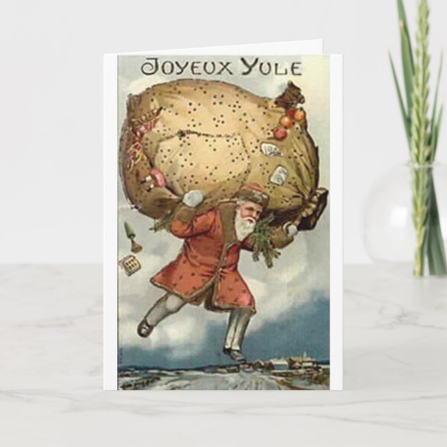 Cartão De Festividades Joyeux Yule (Frente)