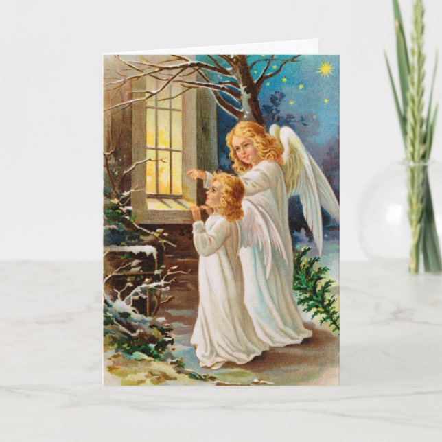 Cartão De Festividades Joyful Angels Christmas card (Frente)