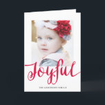 Cartão De Festividades Joyful | Holiday Photo Greeting Card<br><div class="desc">Photographs provided courtesy of ©Melissa Stallings Photography</div>