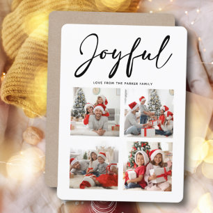 Cartão De Festividades Joyful Minimalist Colagem de Fotografias no Nata