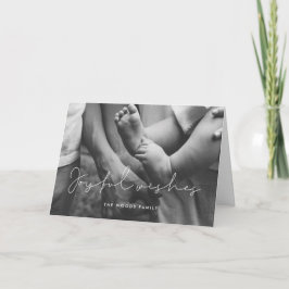 Cartão De Festividades Joyful minimalista deseja sobrepor a foto