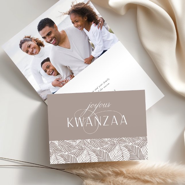 Cartão De Festividades Joyous Flourish | Dentro Foto dobrada Kwanzaa (Criador carregado)