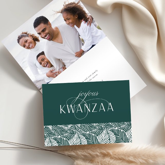 Cartão De Festividades Joyous Flourish | Dentro Foto dobrada Kwanzaa (Criador carregado)