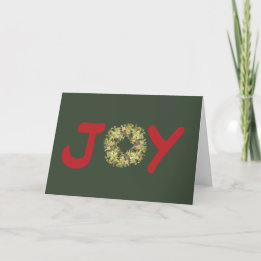 Cartão De Festividades Joyous Light Hearted Wreath Christmas Card