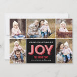 Cartão De Festividades Joyous Moments Holiday Collage Photo Card<br><div class="desc">Celebrate the season with this modern and stylish holiday card from Berry Berry Sweet. Visit WWW.BERRYBERRYSWEET.COM for more of our stylish holiday collections.</div>