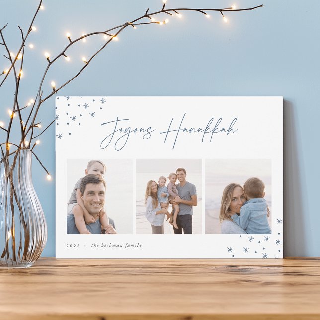 Cartão De Festividades Joyous Sketch | Colagem de Fotos de Hanukkah (Criador carregado)