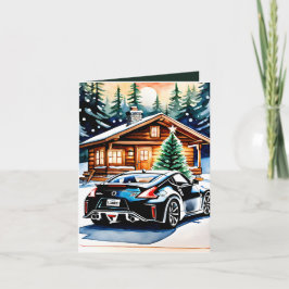 Cartão De Festividades Joyride: Uma Saudação Feliz de Natal Dobrada