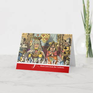 Cartão De Festividades Julgamento de Alice do Valete de Copas Vintage