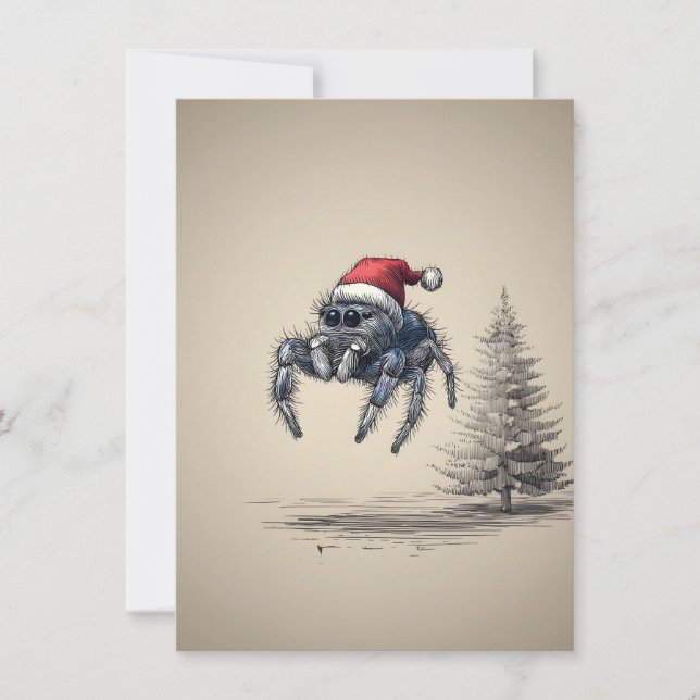 Cartão De Festividades Jumping Spider Christmas Cards (Frente)