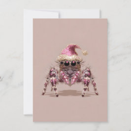 Cartão De Festividades Jumping Spider Pink Christmas Cards